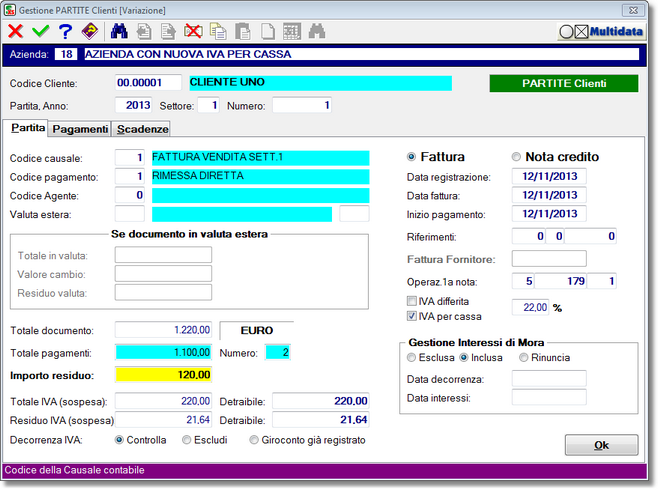 programma di gestione partite clienti e fornitori 