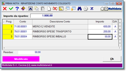 registrazione dei conti per fatture da ricevere / emettere 