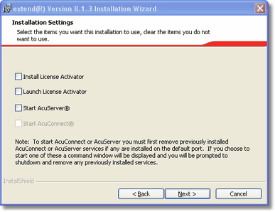 Non selezionare nessuna opzione. Cliccare su "Next"