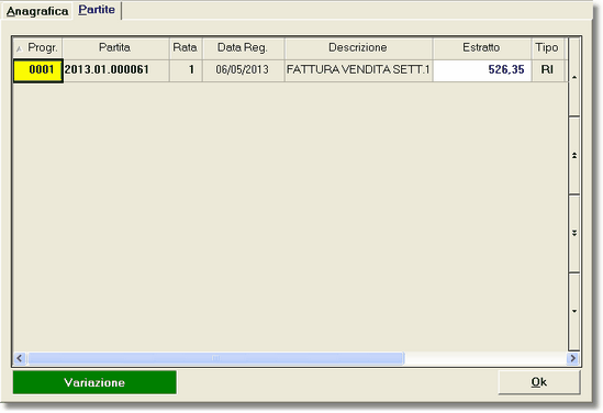 Partite di riferimento del RID
