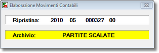 la finestra del programma di elaborazione dei movimenti può comparire anche quando si abbandona una registrazione senza confermarla 