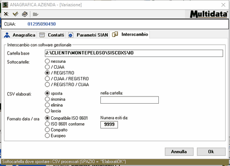 Scheda Interscambio