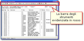 Localizzazione della barra degli strumenti