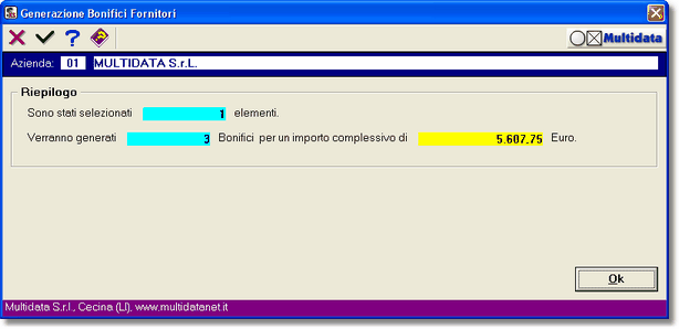 Riepilogo della fase finale di generazione